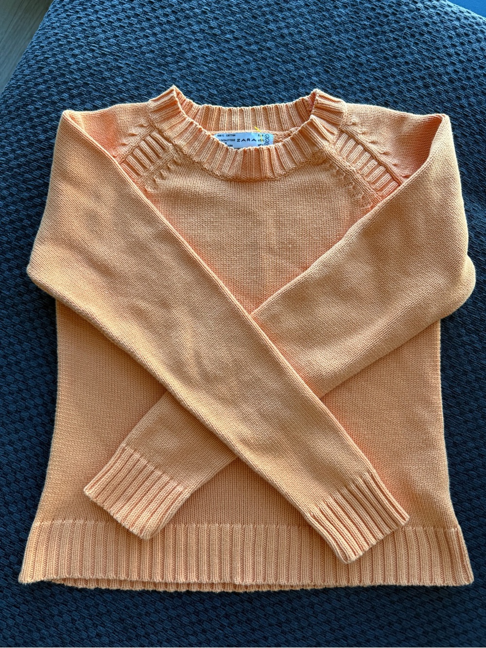 Autumn 🍂 Orange Knit Crewneck Women's Sweater